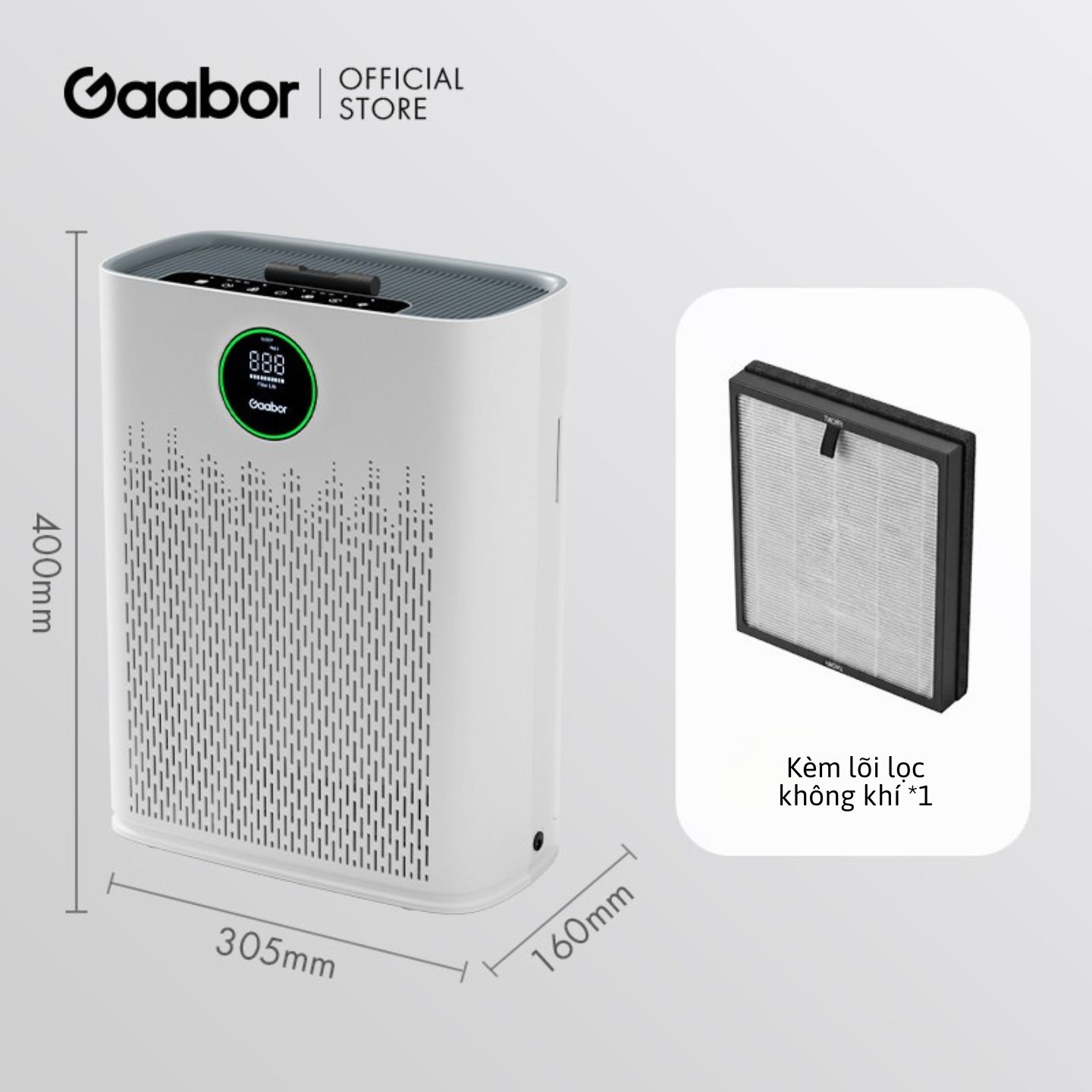 Máy lọc không khí AP-T02A kèm bộ đổi nguồn AC/AD hiệu Gaabor
