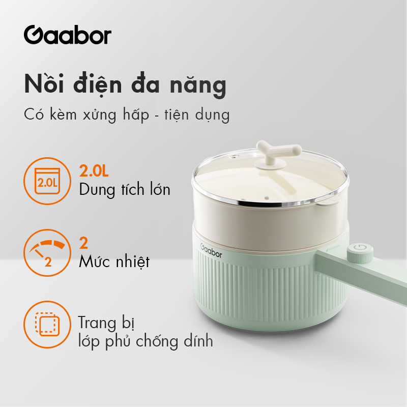 Nồi điện đa năng 2L Gaabor EC-20M01A